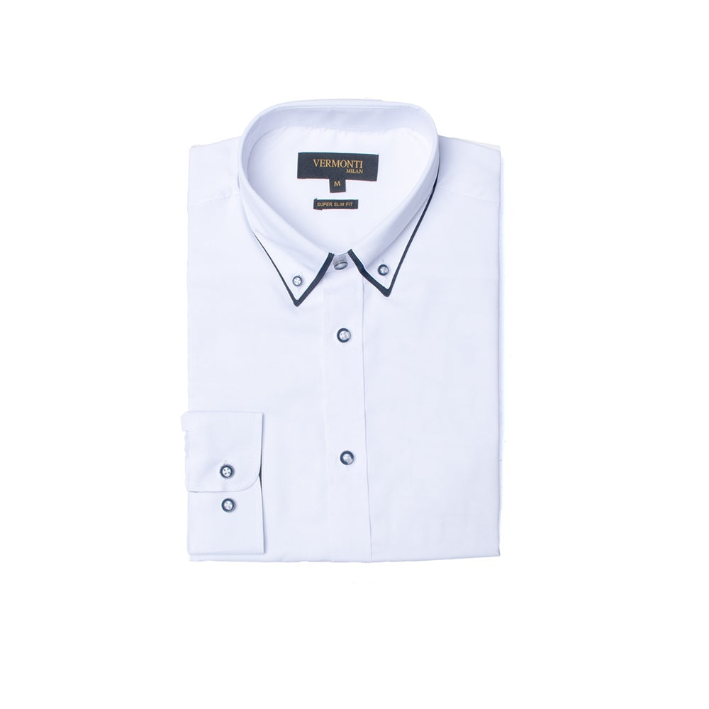 Camisa Blanca Camisa Vermonti Super Slim Fit Camisa Blanca
