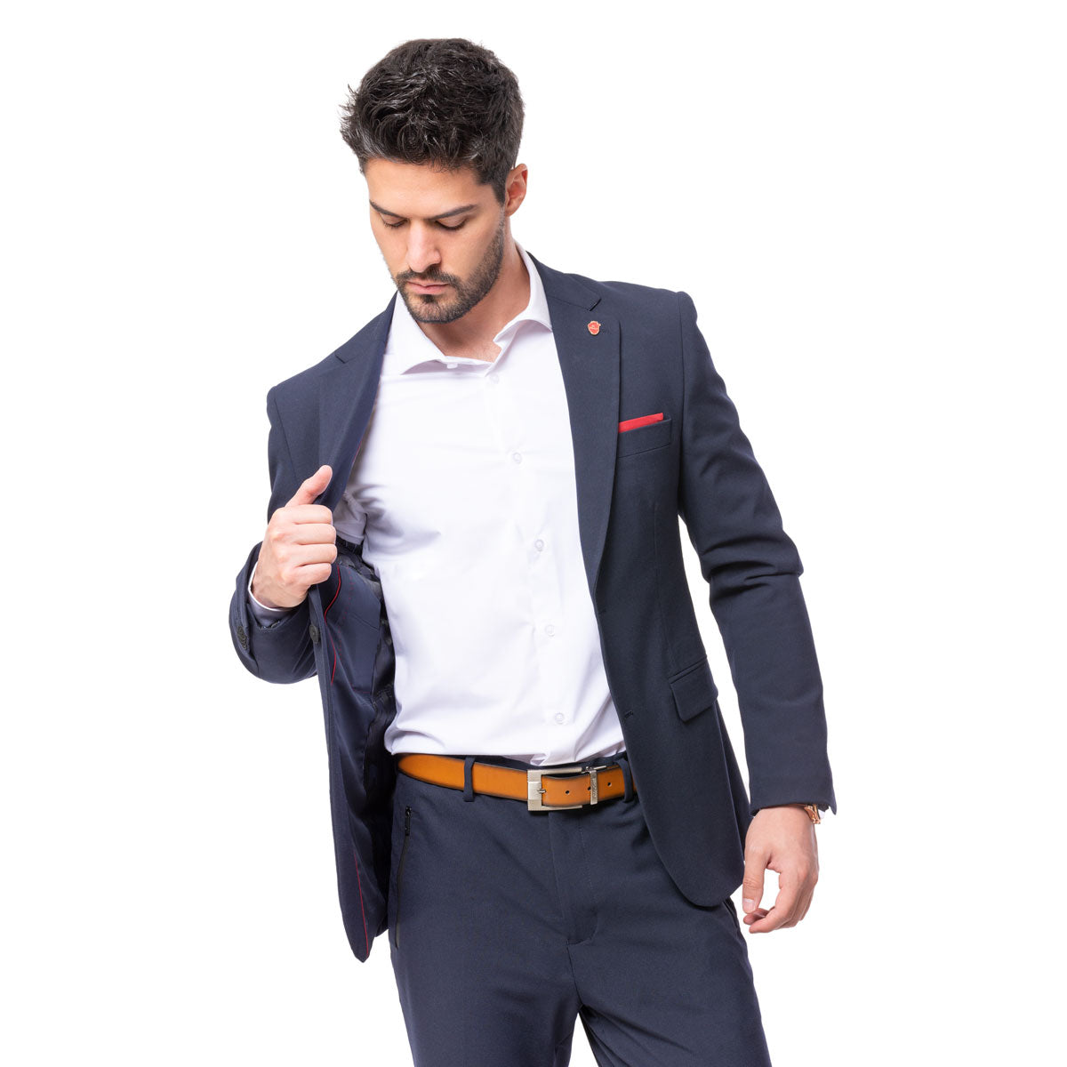 Azul Marino Trajes De Vestir Para Hombre Aldo Conti Traje De Línea