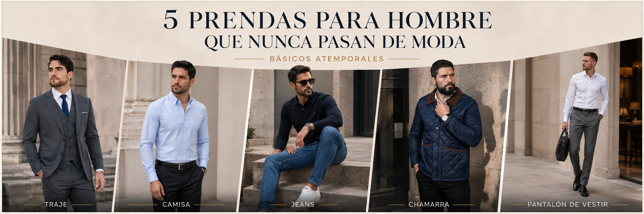 5 PRENDAS PARA HOMBRE QUE NUNCA PASAN DE MODA