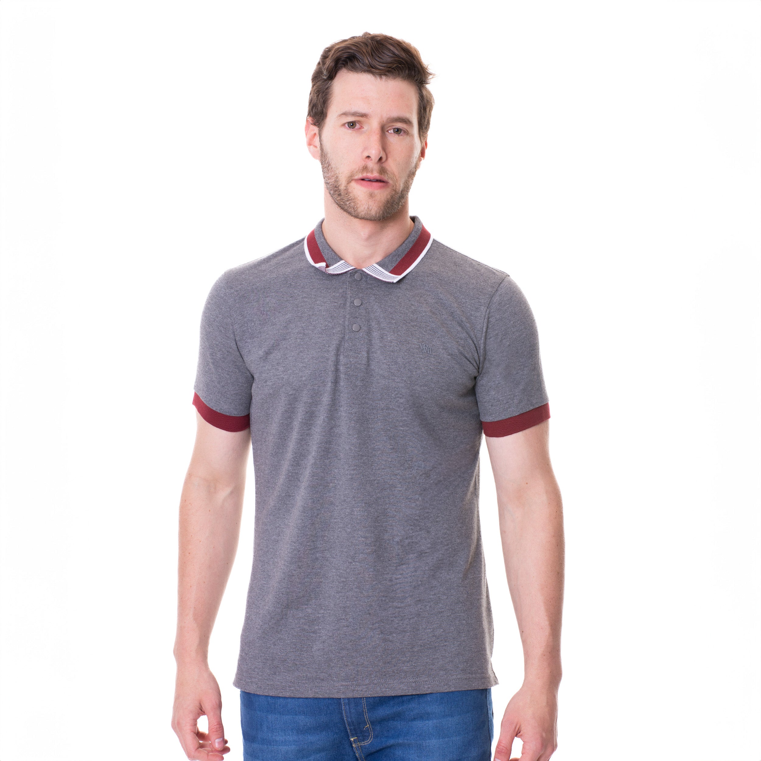 Playera 2025 polo gris