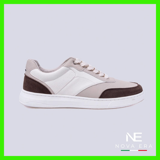 Tenis casuales hueso con café Nova Era | Vermonti HC192