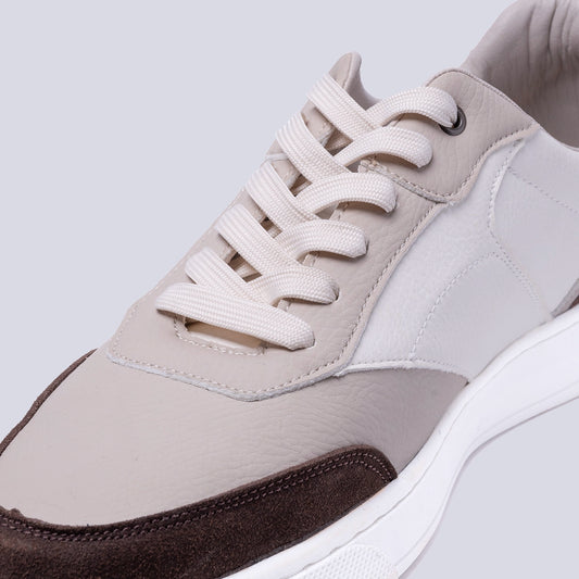 Tenis casuales hueso con café Nova Era | Vermonti HC192