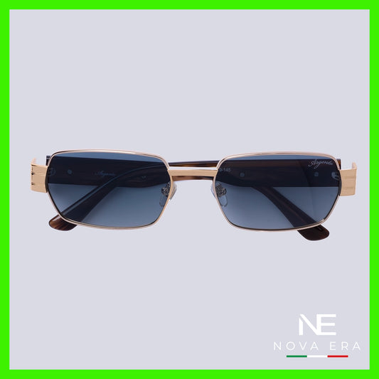Lentes retro de sol negros con dorado Nova Era | Argento HC200
