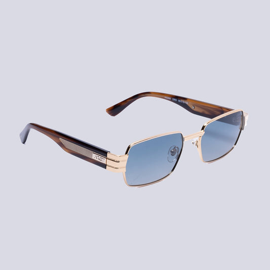 Lentes retro de sol negros con dorado Nova Era | Argento HC200
