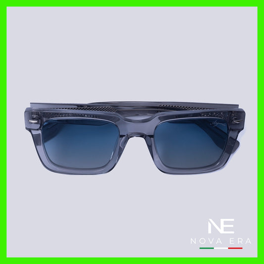 Lentes rectangulares de sol grises Nova Era | Argento HC206