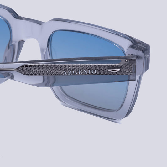 Lentes rectangulares de sol grises Nova Era | Argento HC206