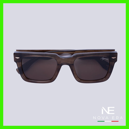 Lentes rectangulares de sol café Nova Era | Argento HC207