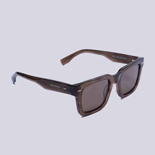 Lentes rectangulares de sol café Nova Era | Argento HC207