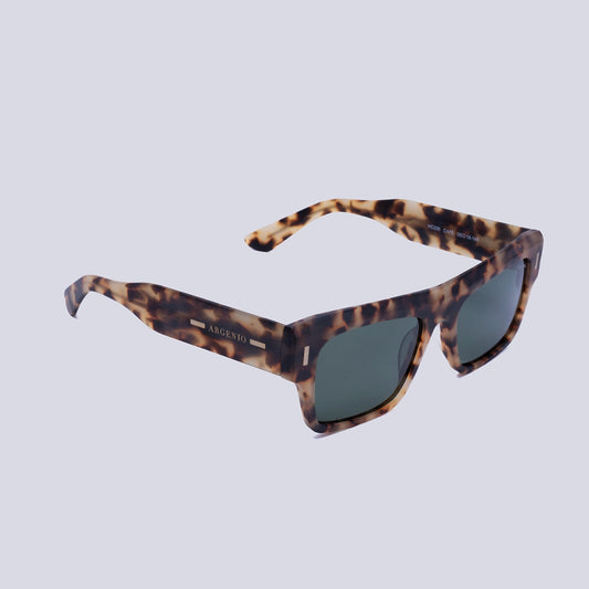 Lentes de sol rectangulares café Nova Era | Argento HC208
