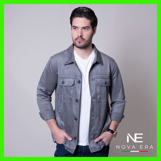 Sobrecamisa gris Nova Era slim fit | Vermonti HC263