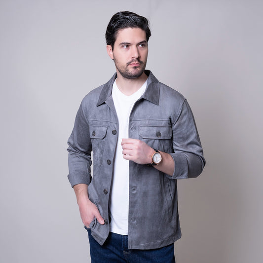 Sobrecamisa gris Nova Era slim fit | Vermonti HC263