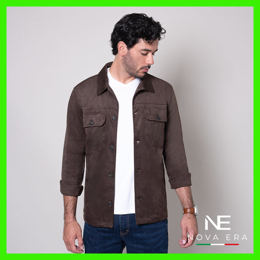 Sobrecamisa café slim fit Nova Era | Vermonti HC266