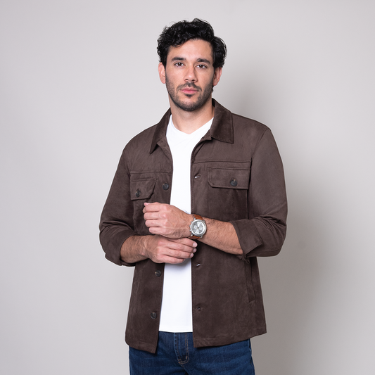 Sobrecamisa café slim fit Nova Era | Vermonti HC266