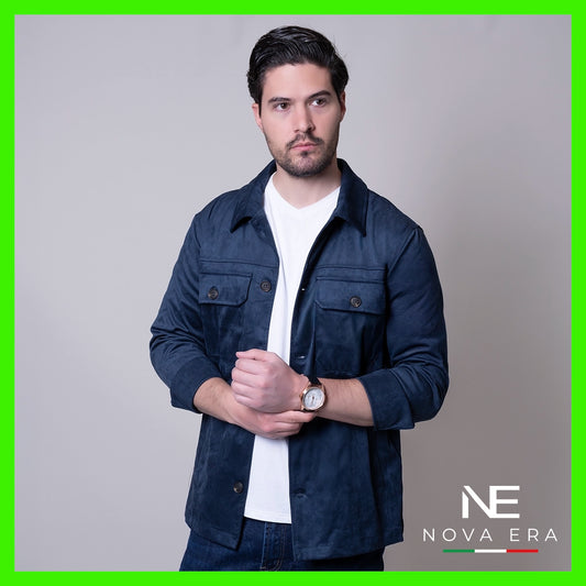 Sobrecamisa marino Nova Era slim fit | Vermonti HC267