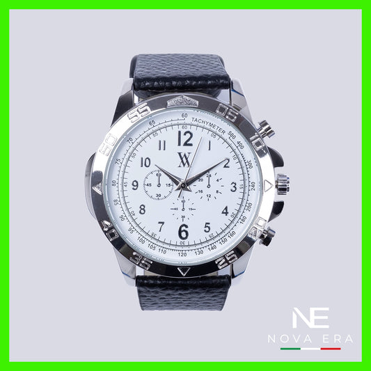 Reloj análogo plateado y blanco Nova Era | Vermonti HC402