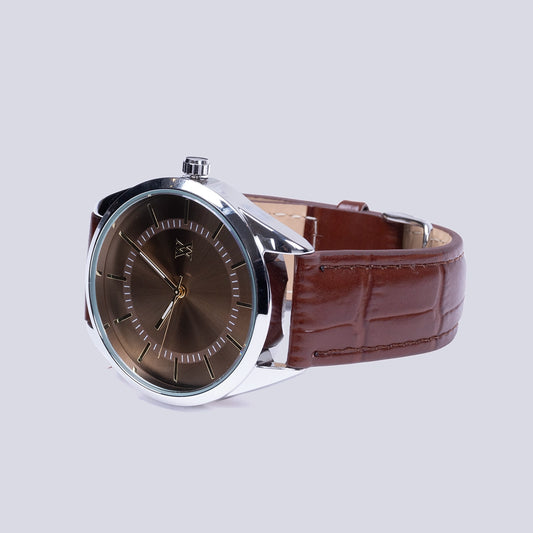 Reloj análogo café carátula champaña | Vermonti HC406