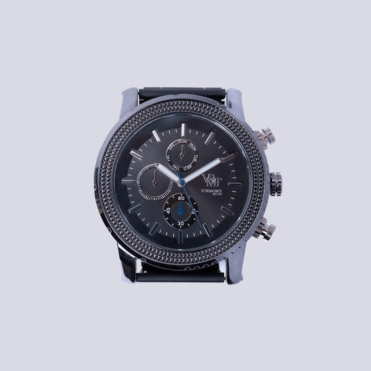 Set 3 en 1 de reloj con 2 correas azul y plata | HC413