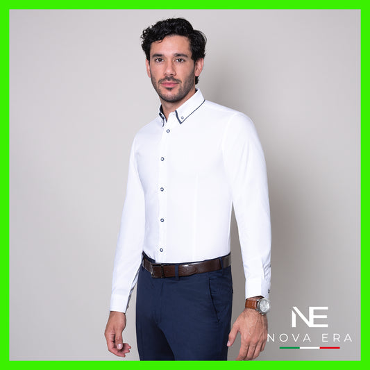 Camisa blanca super slim fit Nova Era | Vermonti HC548