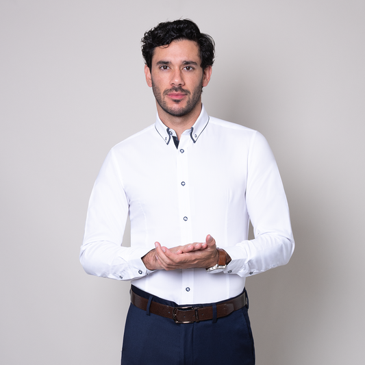 Camisa blanca super slim fit Nova Era | Vermonti HC548