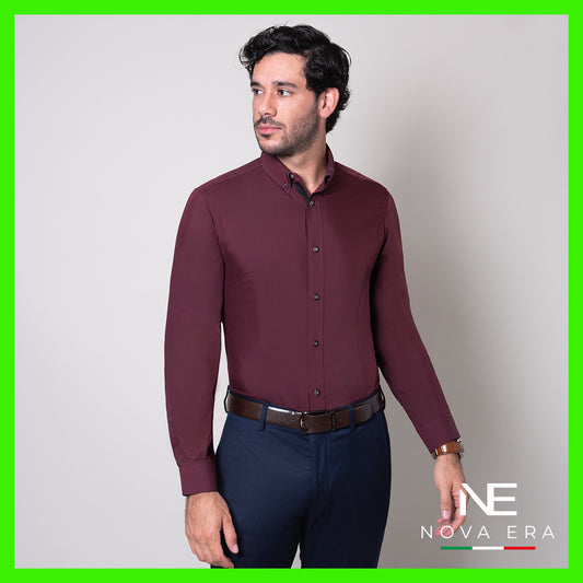 Camisa vino super slim fit Nova Era| Vermonti HC552