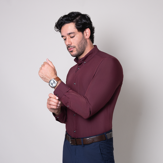 Camisa vino super slim fit Nova Era| Vermonti HC552