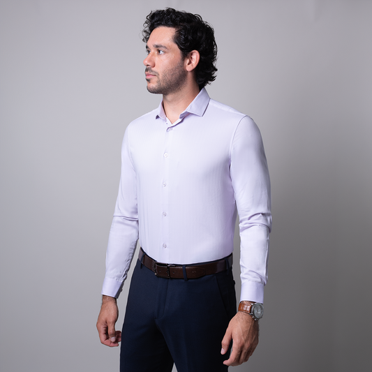 Camisa lila slim fit Nova Era | Vermonti HC559