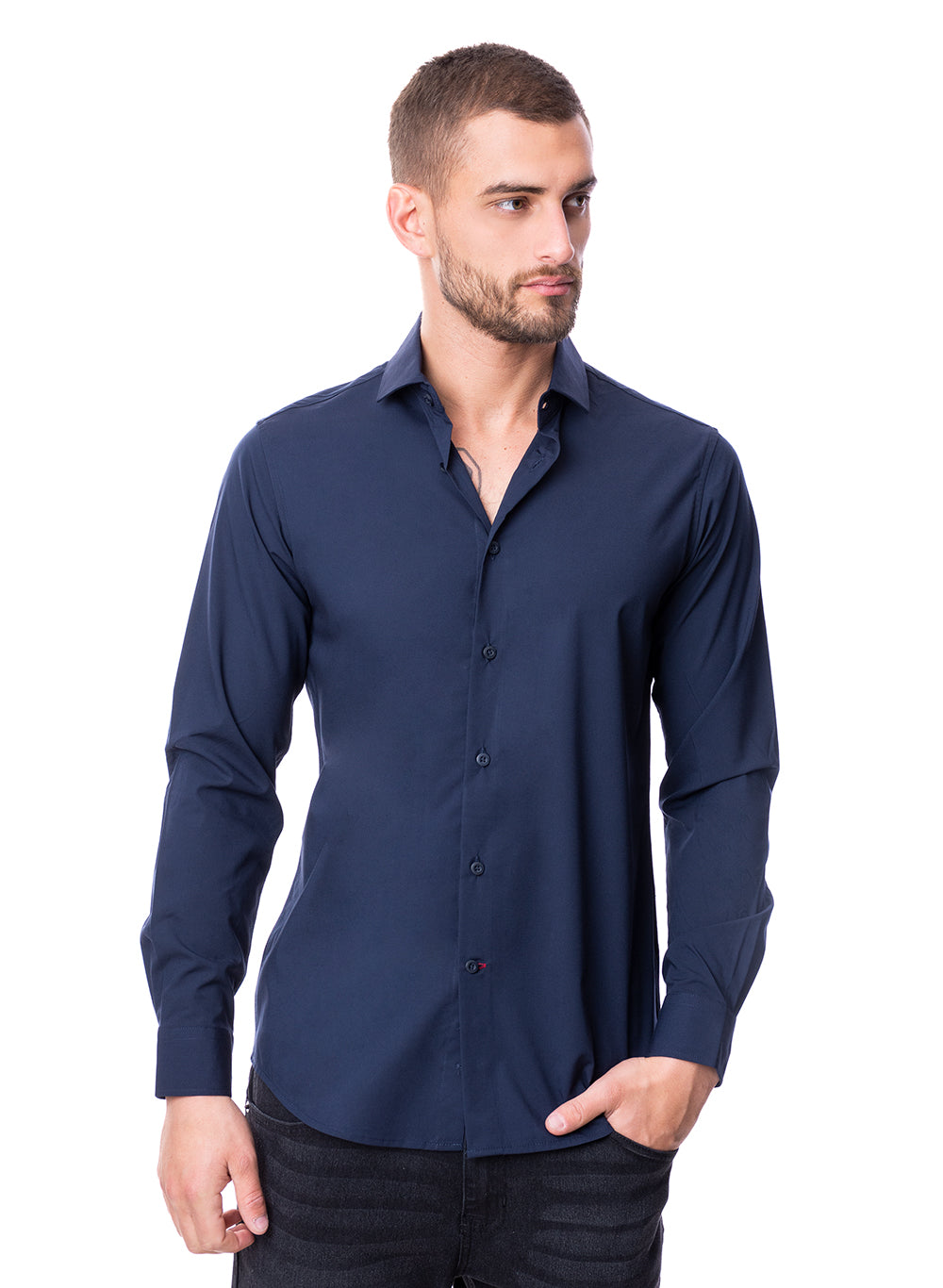 Camisa Bambú Marino Vermonti Modelo H8238 – ALDO CONTI